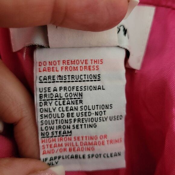 Cocktail Dress Ombre Pink to Peachy Spaghetti Strap Flowy Evening Party Dress - Picture 12 of 14